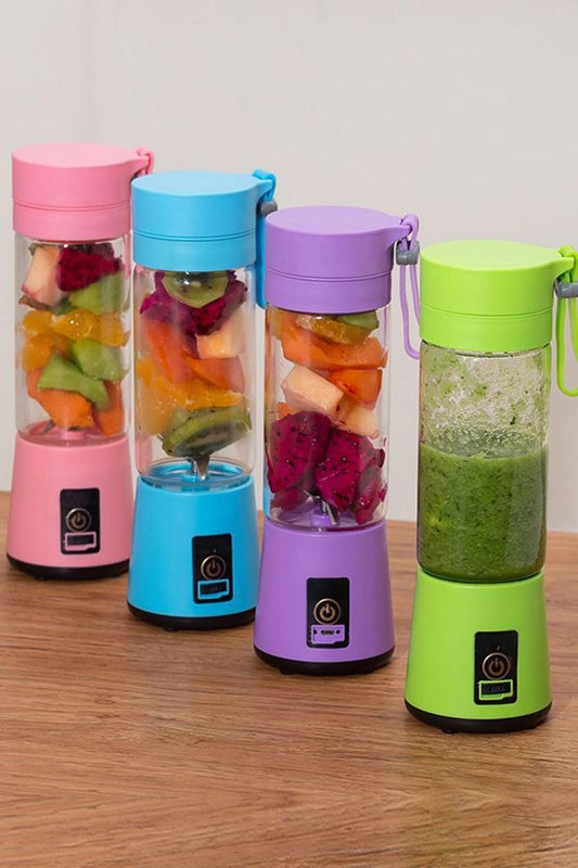 Rechargeable Portable Mini Juicer Blender – 6-Blade 380ml USB Juicing Cup for Smoothies & Fresh Juice