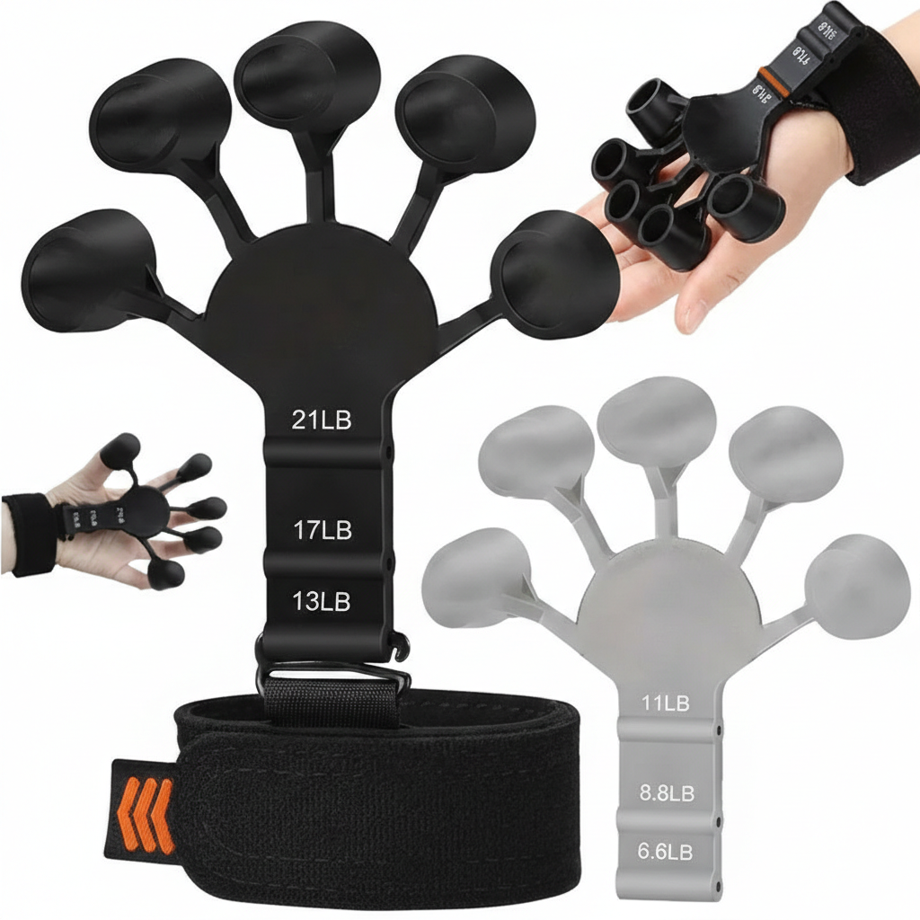 Silicone Grip Strengthener – Finger Stretcher Hand Grip Trainer for Gym, Fitness & Rehabilitation