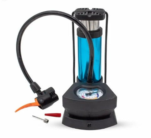 Foot & Hand Air Pump with Pressure Gauge – Portable Tire Inflator for Car, Bike, Cycle, Balls & Inflatables
