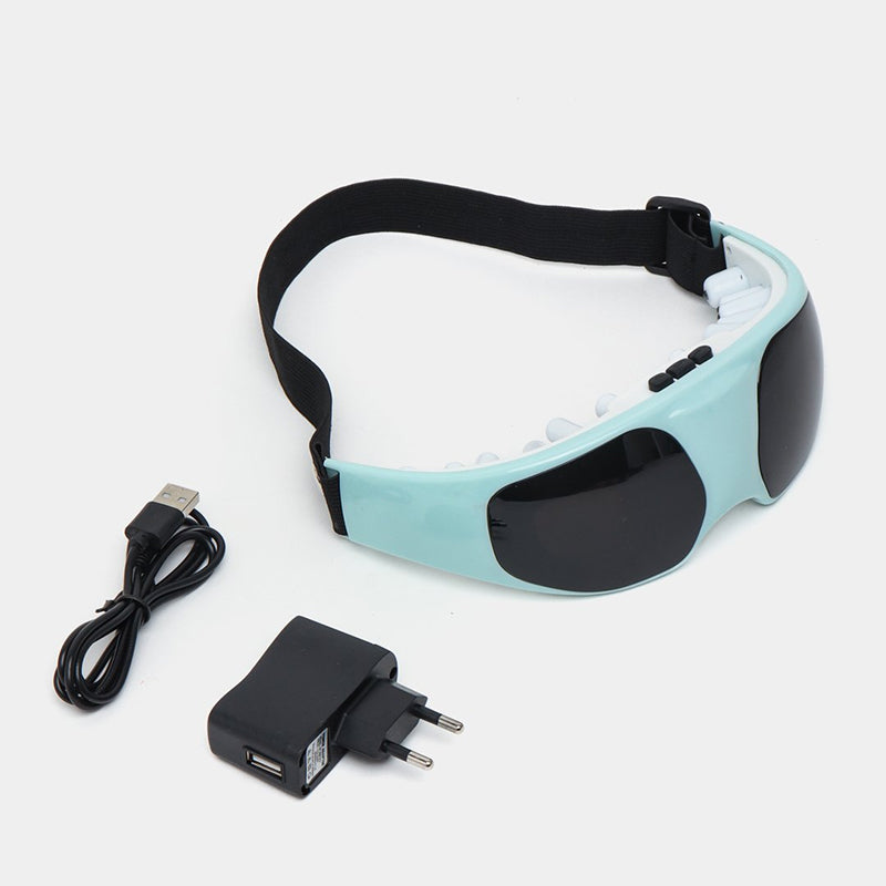 Eye Massager, Portable Electric Eye Care Massager Electric Relieve Fatigue Healthy Migraine Mask for Eye Fatigue, Dry Eyes and Dark Circles - Cell Operated