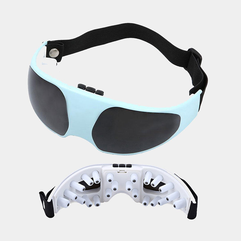 Eye Massager, Portable Electric Eye Care Massager Electric Relieve Fatigue Healthy Migraine Mask for Eye Fatigue, Dry Eyes and Dark Circles - Cell Operated
