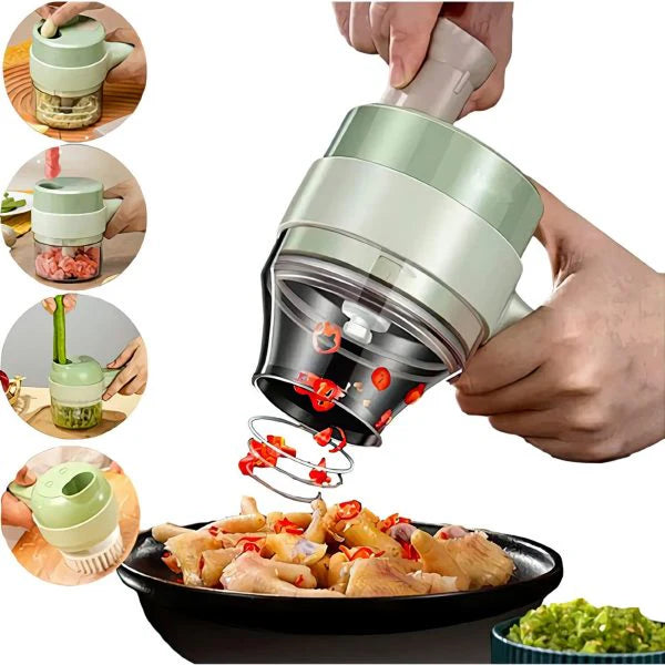 4-in-1 Electric Handheld Vegetable Cutter – The Faster, Smarter Way to Prep Every Meal