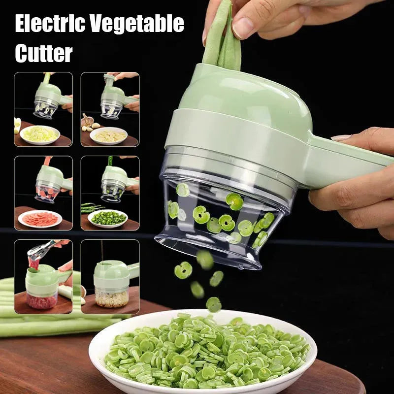 4-in-1 Electric Handheld Vegetable Cutter – The Faster, Smarter Way to Prep Every Meal