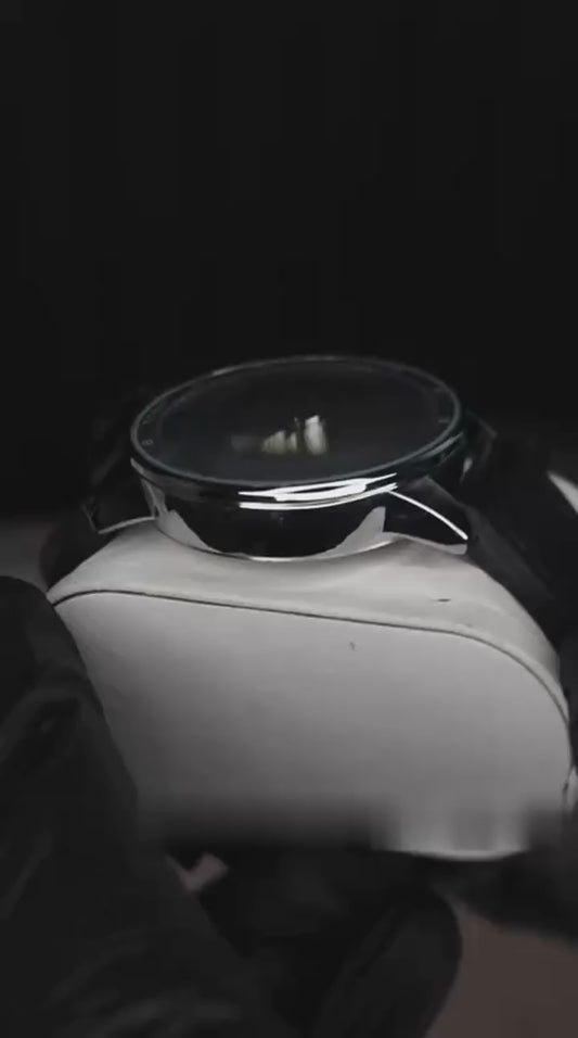Fitron Classic Chrono Watch – Minimalist Stainless Steel Black Wristwatch (Without Box)